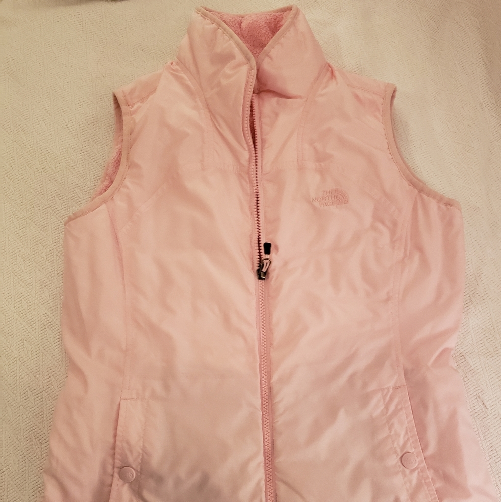Pink North Face Small Reversible Vest